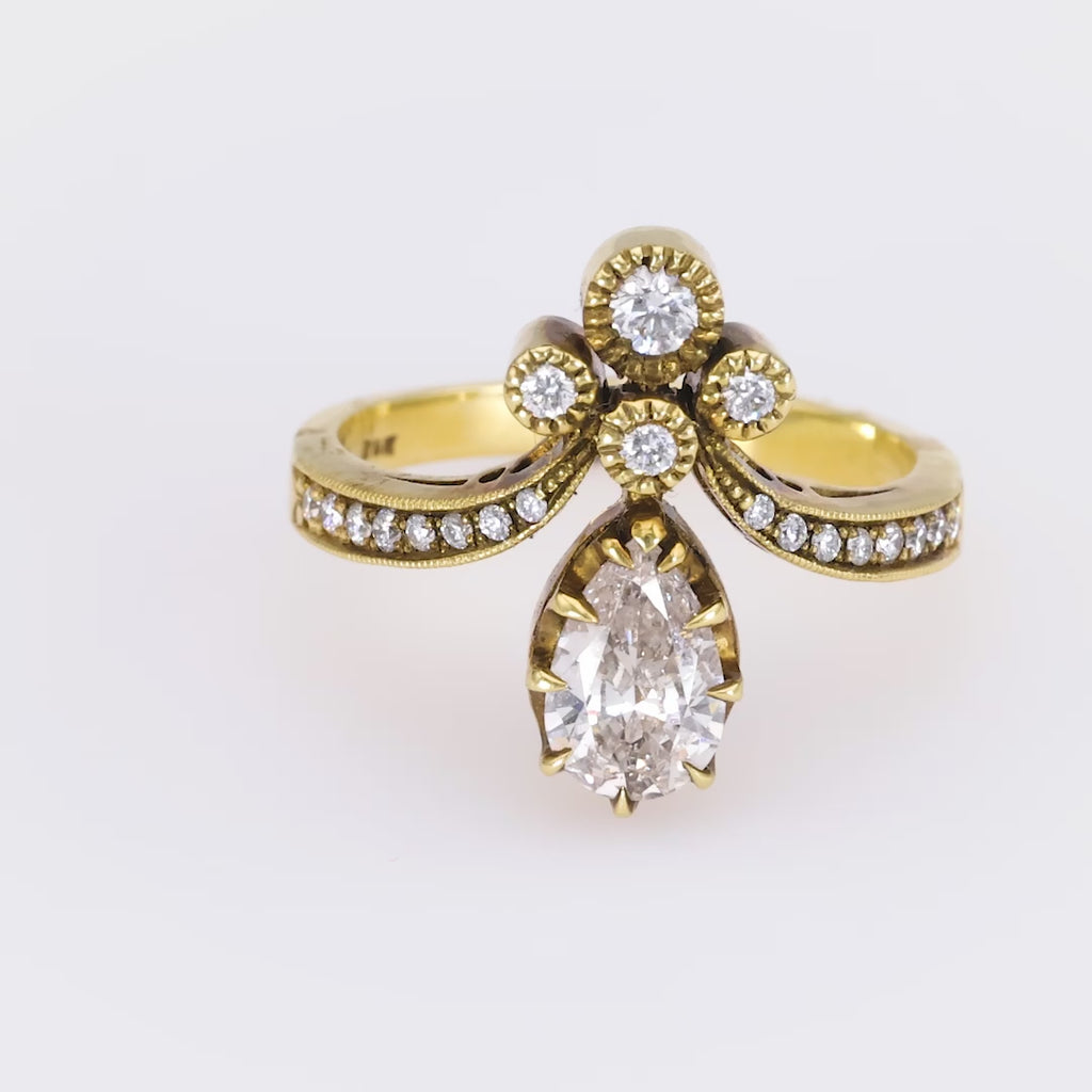 Tiara Ring with Pear Shaped Diamond Rings Jack Weir & Sons