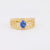 Vintage Sapphire Diamond 18K Yellow Gold Filigree Band