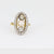 Belle Époque French natural pearl diamond 18k yellow gold ring Jack Weir & Sons