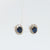 Modern 1.50 carat total weight sapphire diamond 18k gold cluster studs Jack Weir & Sons