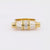 Trendy 4 carat total weight diamond 18k yellow gold spinner ring