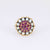 Edwardian ruby pearl 18k yellow gold ring Jack Weir & Sons