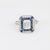 Art Deco style 1.06 carat diamond sapphire platinum ring