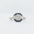 Art Deco Style Diamond Sapphire Platinum Ring