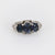 Art Deco 3.20 carat total weight sapphire diamond 14k white gold ring Jack Weir & Sons