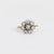 Georgian 2 carat total weight diamond 18k yellow gold silver cluster ring Jack Weir & Sons