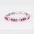 Mid Century GIA 8.2 Carat Total Weight Ruby Diamond 14K White Gold Bracelet