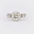 Art Deco style 2 carat total weight diamond platinum three stone ring