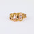 Victorian French Diamond 18K Yellow Rose Gold Snake Ring