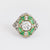 Art Deco revival 1.08 carat diamond emerald ring Jack Weir & Sons