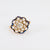 Vintage 1.70 carat total weight diamond 14k yellow gold enamel flower ring Jack Weir & Sons