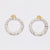 Art Deco Diamond Platinum and 18K Yellow Gold Hoop Earrings