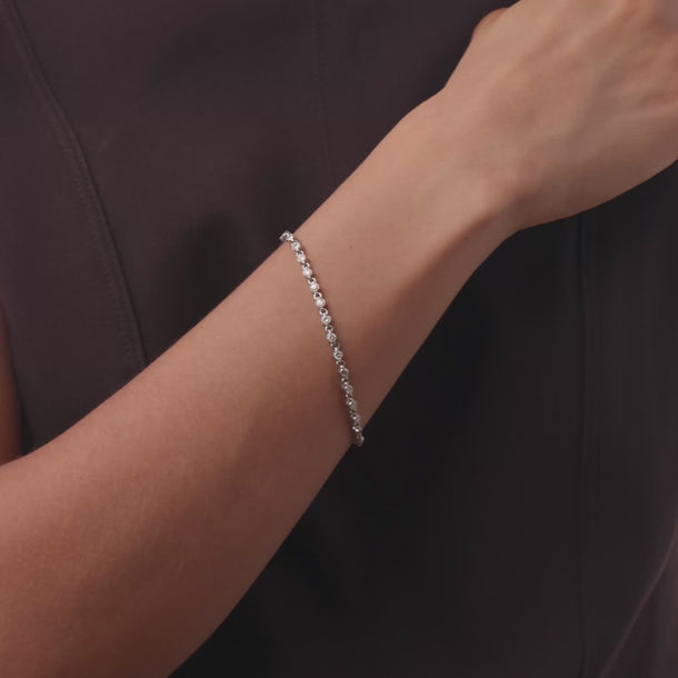 Vintage 2.00 carat diamond platinum line bracelet