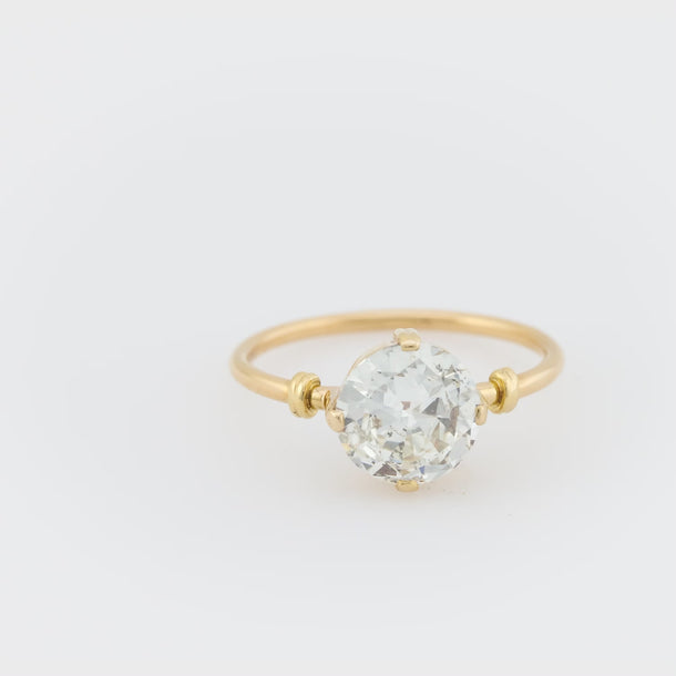 Victorian GIA 2.06 carat old European cut diamond 18k gold engagement ring Jack Weir & Sons