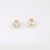 Retro GIA 3.96 Carat Diamond Total Weight 18K Yellow Gold Studs