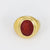 Vintage carnelian 18k yellow gold intaglio ring Jack Weir & Sons