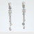 Bvlgari Italy diamond 18k white gold B.zero1 drop earrings Bvlgari