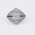 Art Deco Inspired 1 Carat Diamond Sapphire Platinum Ring Rings Jack Weir & Sons