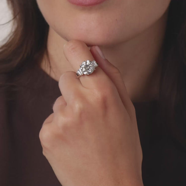 GIA 5.46 carat old European cut diamond platinum engagement ring Rings Jack Weir & Sons