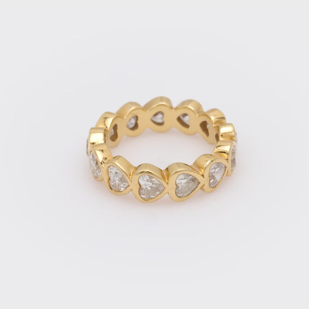 Modern 3.30 carat total weight diamond 18k yellow gold eternity band Jack Weir & Sons