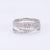 Vintage French Diamond 18K White Gold Trinity Style Band