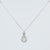 Vintage 1.01 carat pear shape diamond drop 18k white gold necklace Jack Weir & Sons