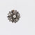 Antique 3.7 Carat Total Weight Diamond 18K Yellow Gold Silver Flower Brooch