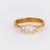 Vintage 1.17 carat diamond 18k yellow gold three stone engagement ring