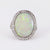 French Belle Èpoque 6.70 Carat Opal Diamond Platinum Cocktail Ring