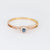 Antique French 1.60 carat sapphire diamond 18k rose gold bangle Jack Weir & Sons