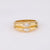 Vintage Diamond 18K Yellow Gold Dual Layer Ring