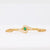 Vintage French Emerald Diamond 18K Yellow Gold Bracelet