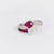 Vintage toi et moi platinum ruby and diamond ring Jack Weir & Sons