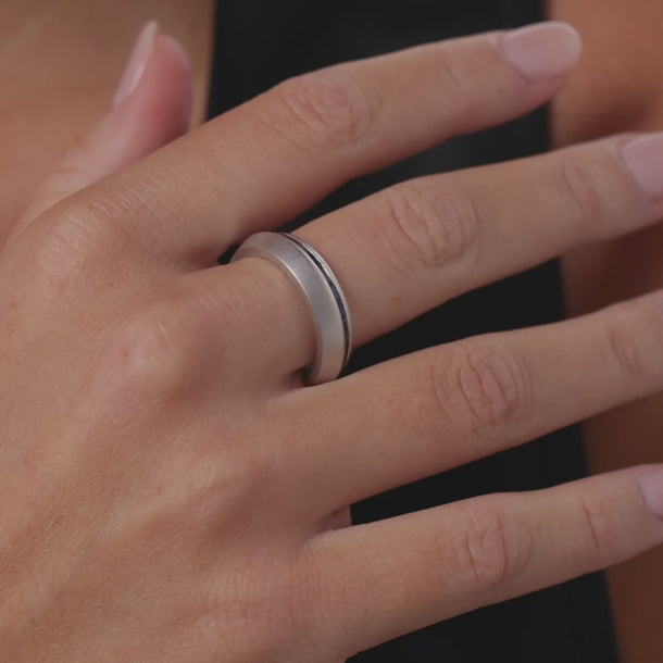 Lugano sapphire 18k white gold eternity band Rings Lugano