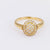 Yellow Gold Diamond Cluster Ring
