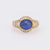 Vintage GIA 4.76 carat no heat sapphire diamond 18k yellow gold ring