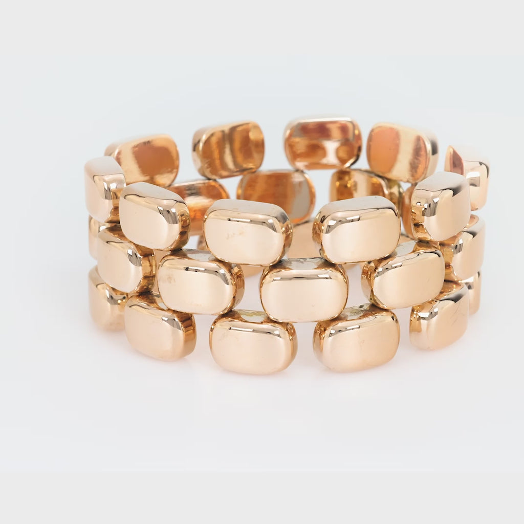 Retro 14k rose gold chunky bracelet Jack Weir & Sons