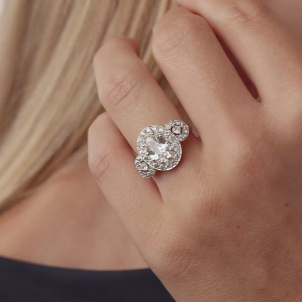 GIA 2.01 carat D flaweless diamond 18k rose gold and platinum ring