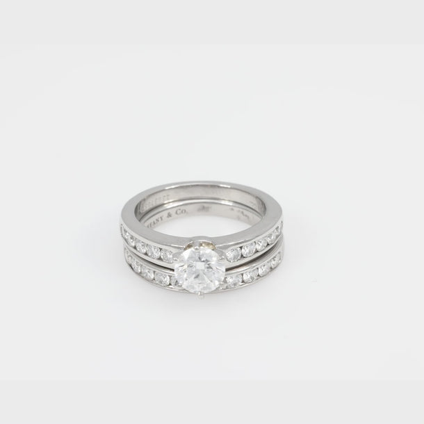 Tiffany & Co. GIA .81 carat diamond platinum engagement ring set Tiffany & Co.