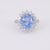 Vintage GIA 7.45 Carat No Heat Sapphire Diamond Platinum Halo Ring