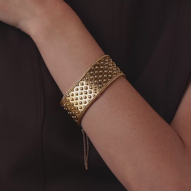 Victorian English 18k yellow gold bracelet