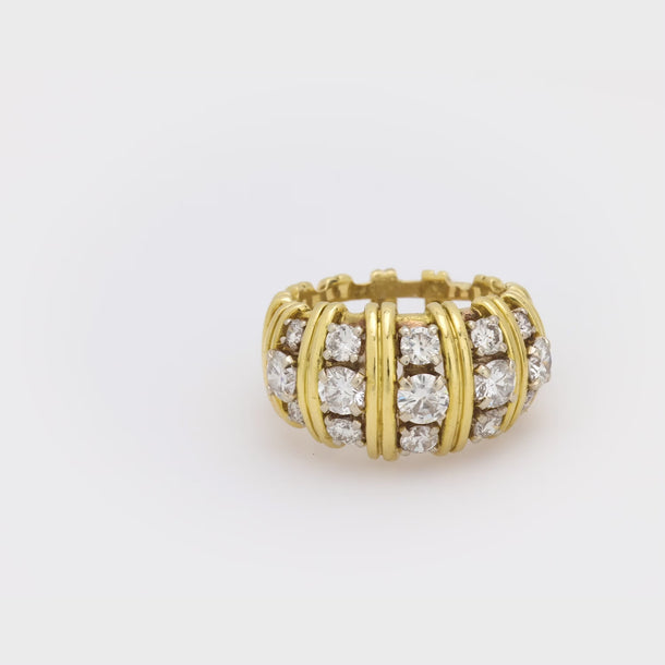 Vintage 1.70 carat diamond 18k yellow gold ring