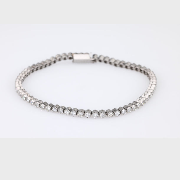 Art Deco Inspired Diamond Platinum Tennis Bracelet Bracelets Jack Weir & Sons