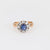 Antique sapphire diamond 18k rose gold cluster ring Jack Weir & Sons