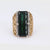 Vintage 12.8 Carat Tourmaline Diamond 14K Yellow Gold Cocktail Ring