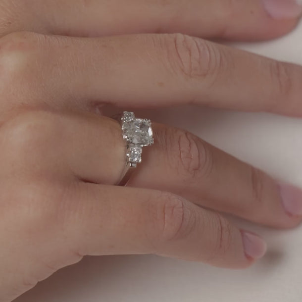 Art Deco GIA 2.01 carat old mine cut diamond platinum engagement ring Rings Jack Weir & Sons
