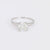 Art Deco .91 carat cushion cut diamond platinum engagement ring