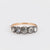 Georgian rose cut diamond 18k rose gold silver five stone ring Jack Weir & Sons