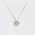 Modern Diamond Platinum Flower Necklace