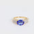 Vintage 2.10 carat oval cut tanzanite diamond 14k yellow gold ring